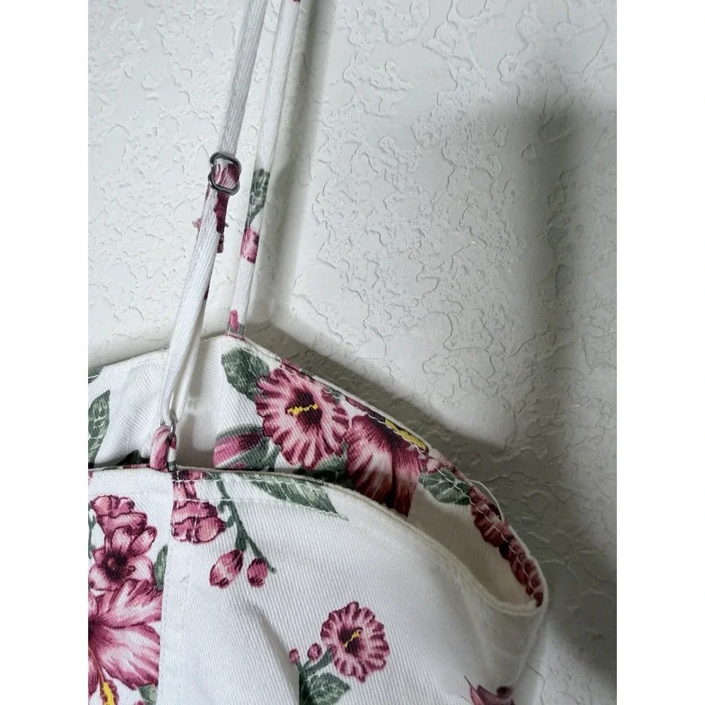 Divided Floral Bodycon Coquette Y2K Dress‎ Sz 14 Romantic Bodycon Babydoll